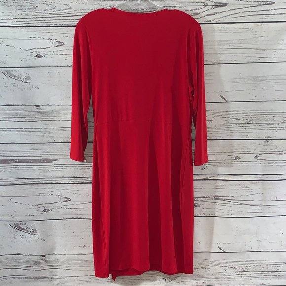Like New MICHAEL KOHRS Christmas Sleeky Red  Dress - Picture 3 of 5